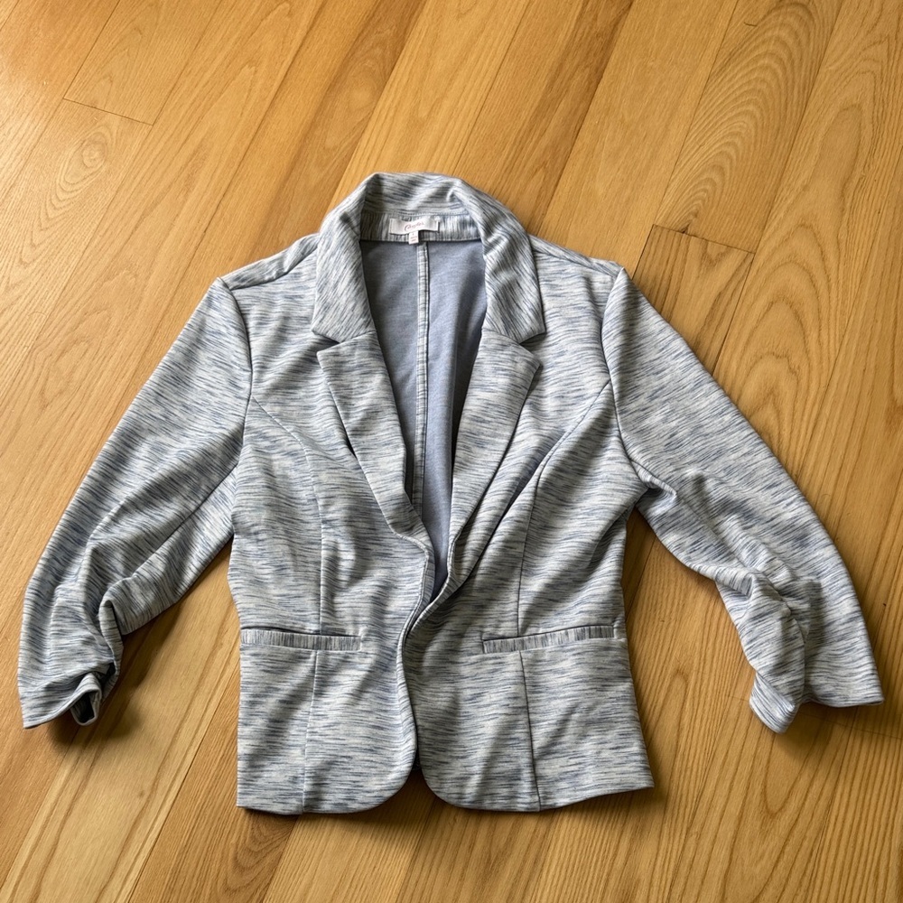 Candie’s Blazer Juniors L Blue Knit Stretch Business Casual Jacket